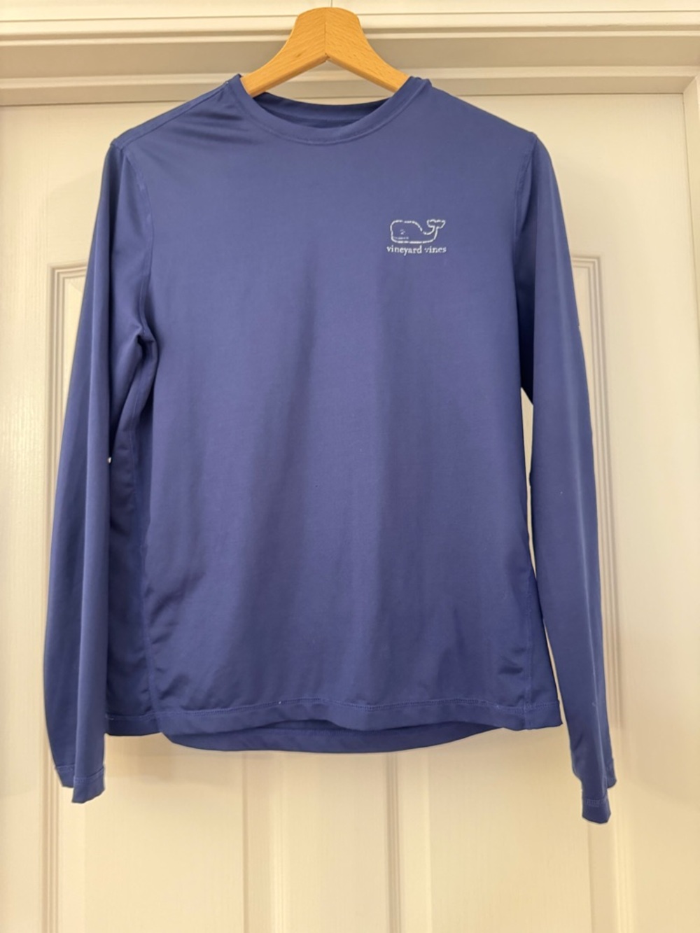 Vineyard Vines Blue Long Sleeve Performance Shirt Boys Size L Athletic Fit Wear